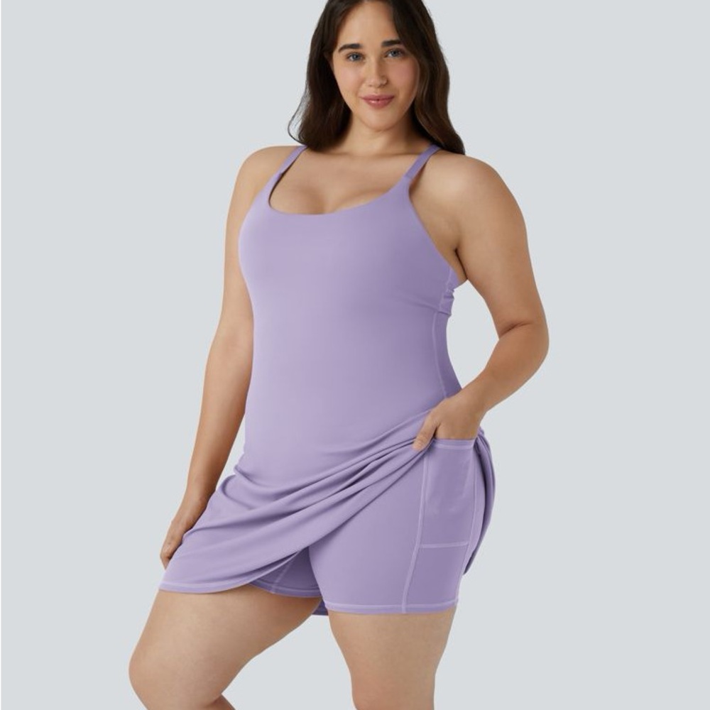 Halara Lavender Strappy Back Dress